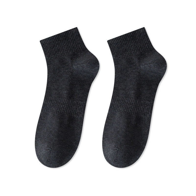 Chaussettes courtes respirantes en coton doux (7 paires) - Gris foncé - EU43-48 (US9.5-13.5) - image 11