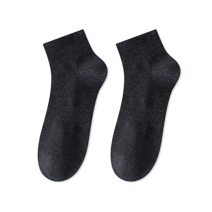 Chaussettes courtes respirantes en coton doux (7 paires) - Gris foncé - EU43-48 (US9.5-13.5) - image 11