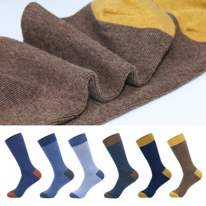 Chaussettes mi-mollet bicolores grande taille (6 paires)