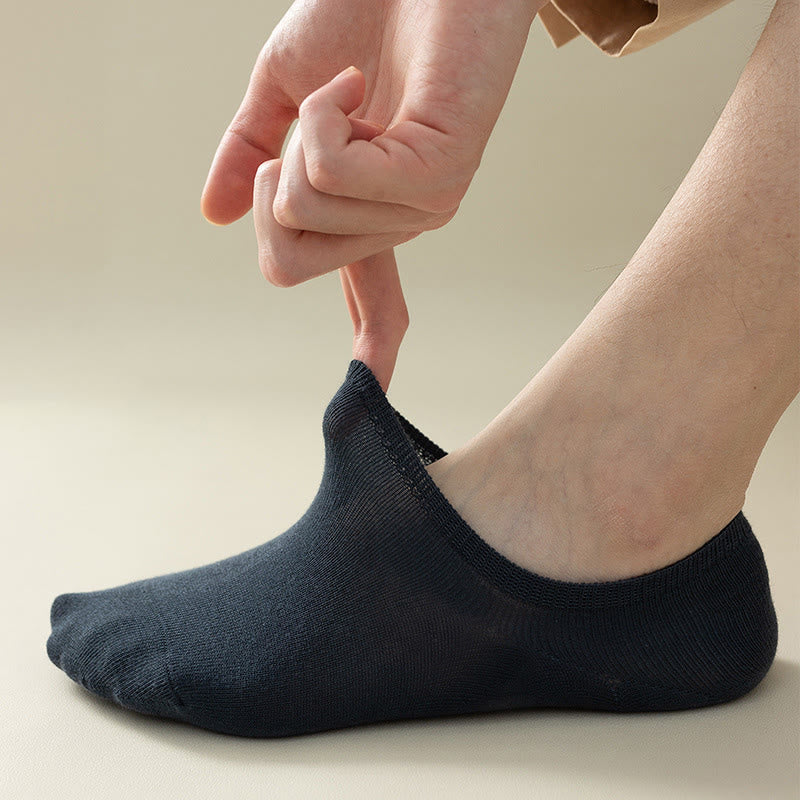 Chaussettes invisibles antidérapantes (5 paires) - image 1