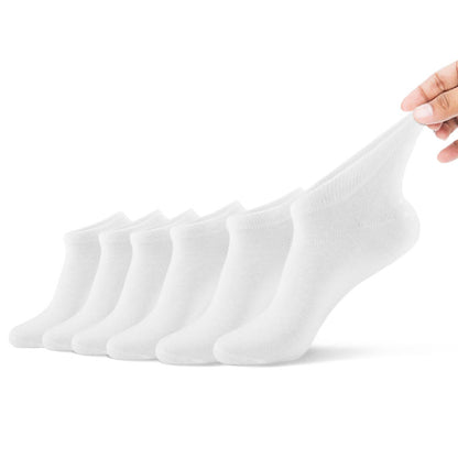 Chaussettes cheville 100% coton (6 paires) - 45-50 - Blanc - image 10