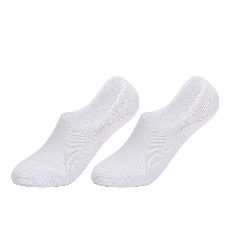 Chaussettes invisibles en coton antidérapant (4 paires) - Blanc - EU41-43 (US7.5-9) - image 3