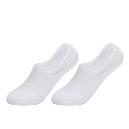 Chaussettes invisibles en coton antidérapant (4 paires) - Blanc - EU41-43 (US7.5-9) - image 3