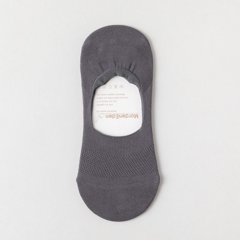 Chaussettes invisibles élastiques en maille (5 paires) - Gris foncé - EU39-46 (US5-12) - image 17