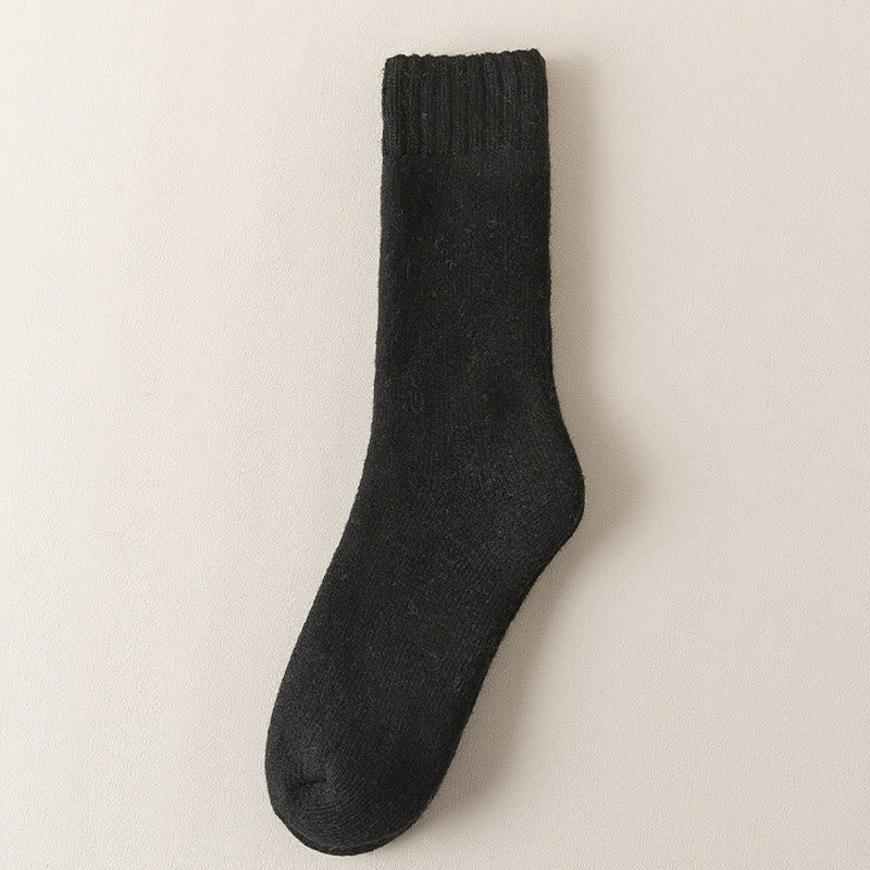 Chaussettes épaisses grandes tailles (5 paires) - Noir - EU38-45 (US5-11) - image 3