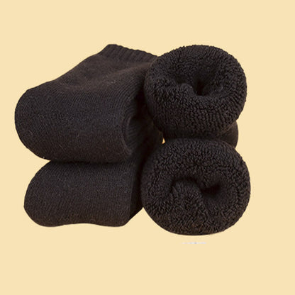 Chaussettes d'hiver épaisses, isolantes et chauffantes, grandes tailles (5 paires) - Noir - EU37-45 (US4-11) - image 14