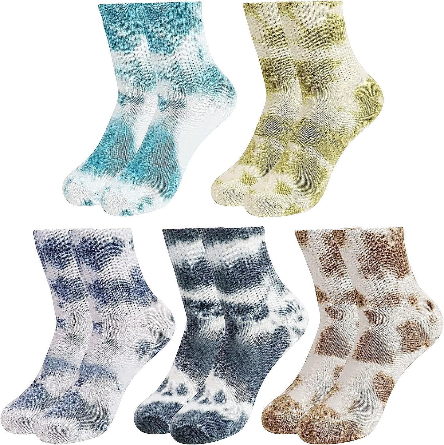 Chaussettes courtes Plusock Tie-dye (5 paires) - image 5