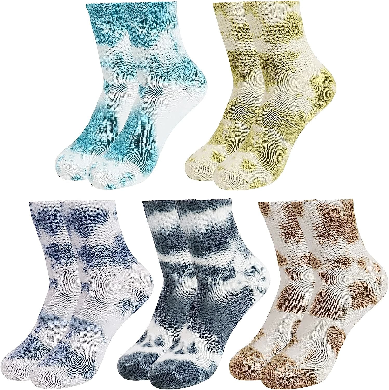 Chaussettes courtes Plusock Tie-dye (5 paires) - image 5