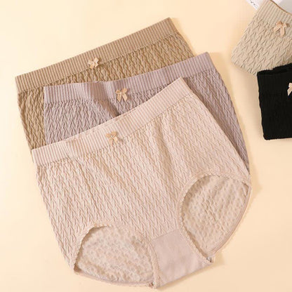 Culotte taille haute avec nœud papillon grande taille (5 paires)