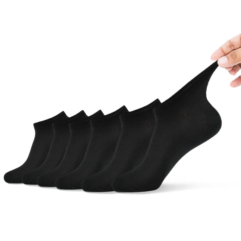 Chaussettes cheville 100% coton (6 paires) - 45-50 - Noir - image 8