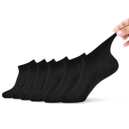 Chaussettes cheville 100% coton (6 paires) - 45-50 - Noir - image 8