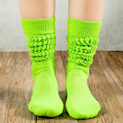 Chaussettes souples couleur bonbon (2 paires) - Vert fluorescent - EU36-42 (US3-8.5) - image 10