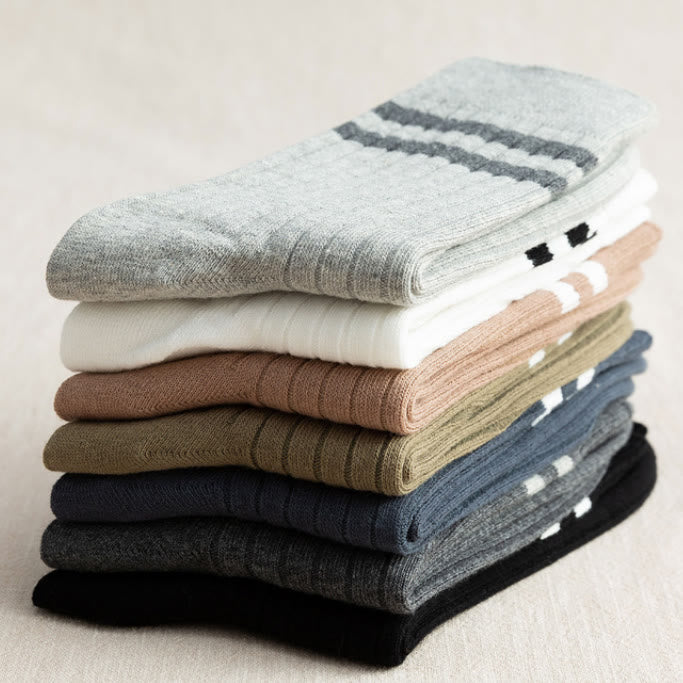 Chaussettes demi-taille douces rayées pour diabétiques (6 paires) - image 3