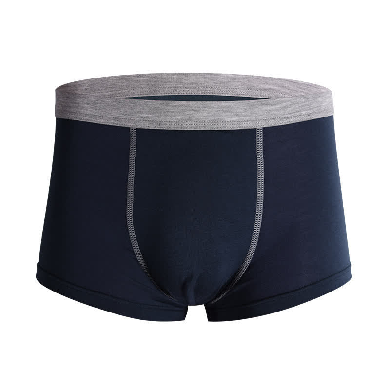 Lot de 6 boxers grande taille à motif mouche uni - Bleu foncé - 7XL - image 4
