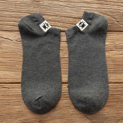 Chaussettes en coton à motifs amusants (3 paires) - 42-48 - Gris foncé - image 10