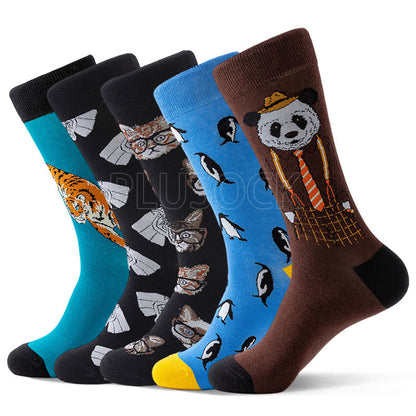 Chaussettes mi-mollet à imprimé animal grande taille (5 paires) - image 1