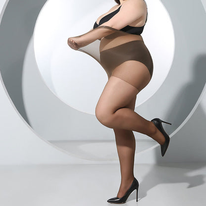 Collants transparents taille haute grande taille (3 paires)