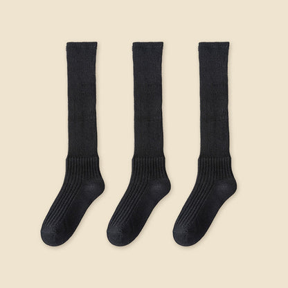 Chaussettes souples élégantes de couleur unie (3 paires)