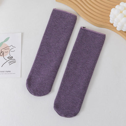 Chaussettes polaires unies grandes tailles (6 paires) - Violet - EU34-45 (US1-11) - image 12