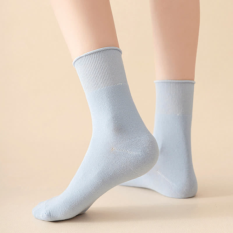 Chaussettes élastiques unies quart de tour (6 paires) - image 2
