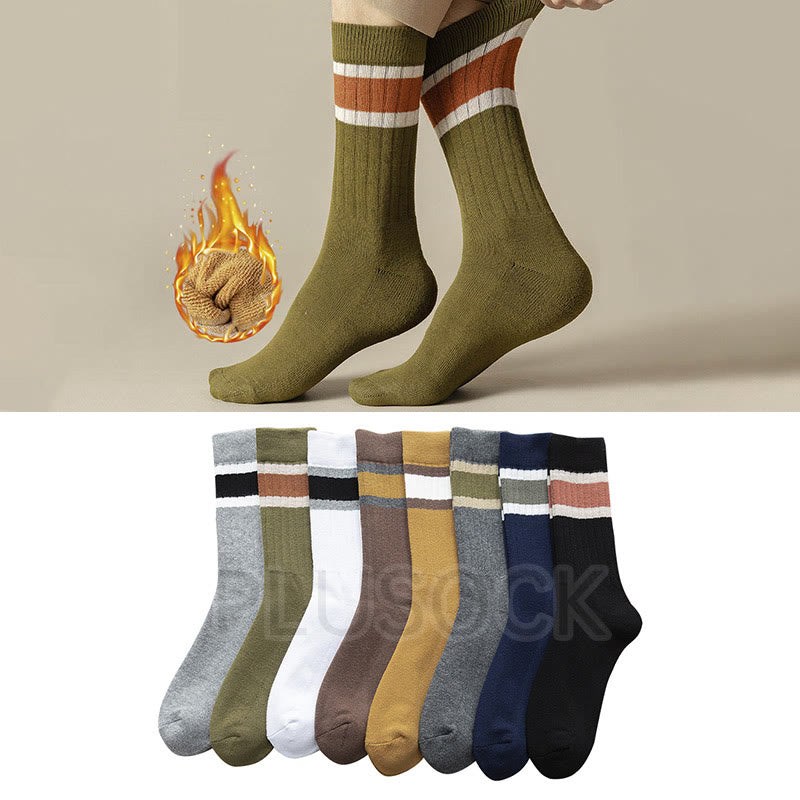 Chaussettes hautes chaudes et respirantes grandes tailles (8 paires) - Multicolore - EU37-45 (US4-11) - image 0