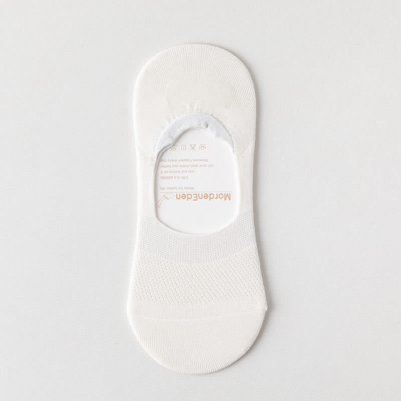 Chaussettes invisibles élastiques en maille Plusock (5 paires) - Blanc - EU39-46 (US5-12) - image 14