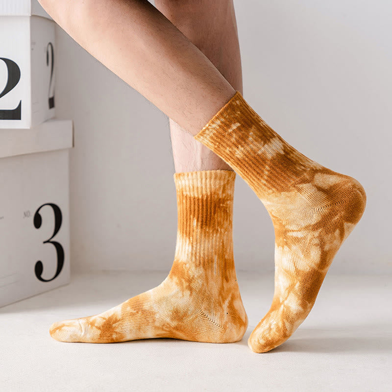 Chaussettes courtes colorées tie-dye Plusock (4 paires) - image 2