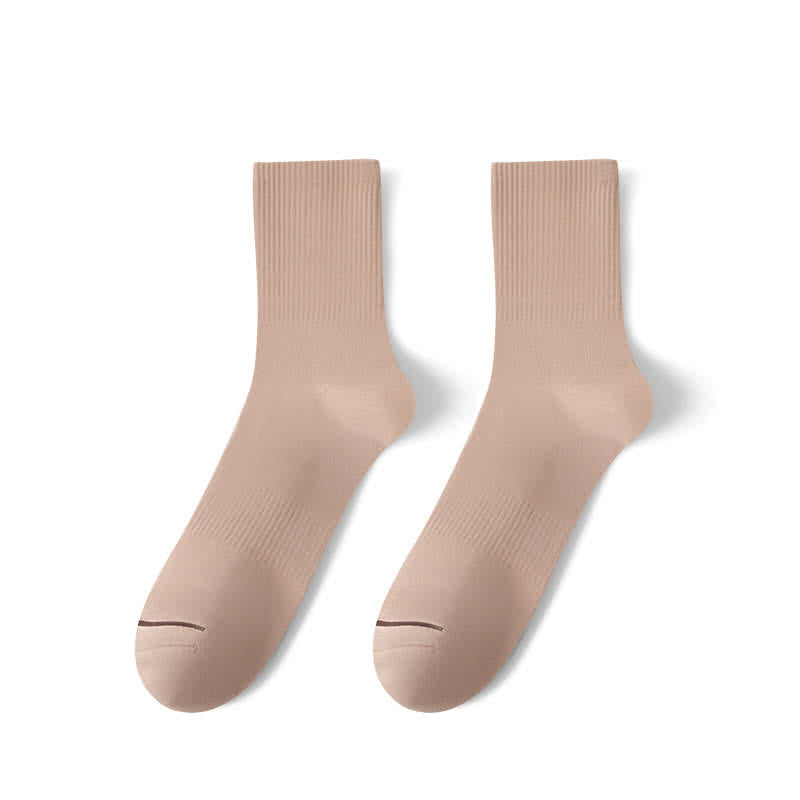 Chaussettes mi-mollet confortables et unies (6 paires) - EU39-48 (US6-13) - Kaki - image 7