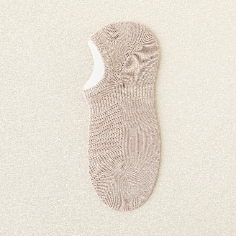 Chaussettes invisibles en coton mesh Plusock (5 paires) - Beige - EU39-46 (US5-12) - image 15