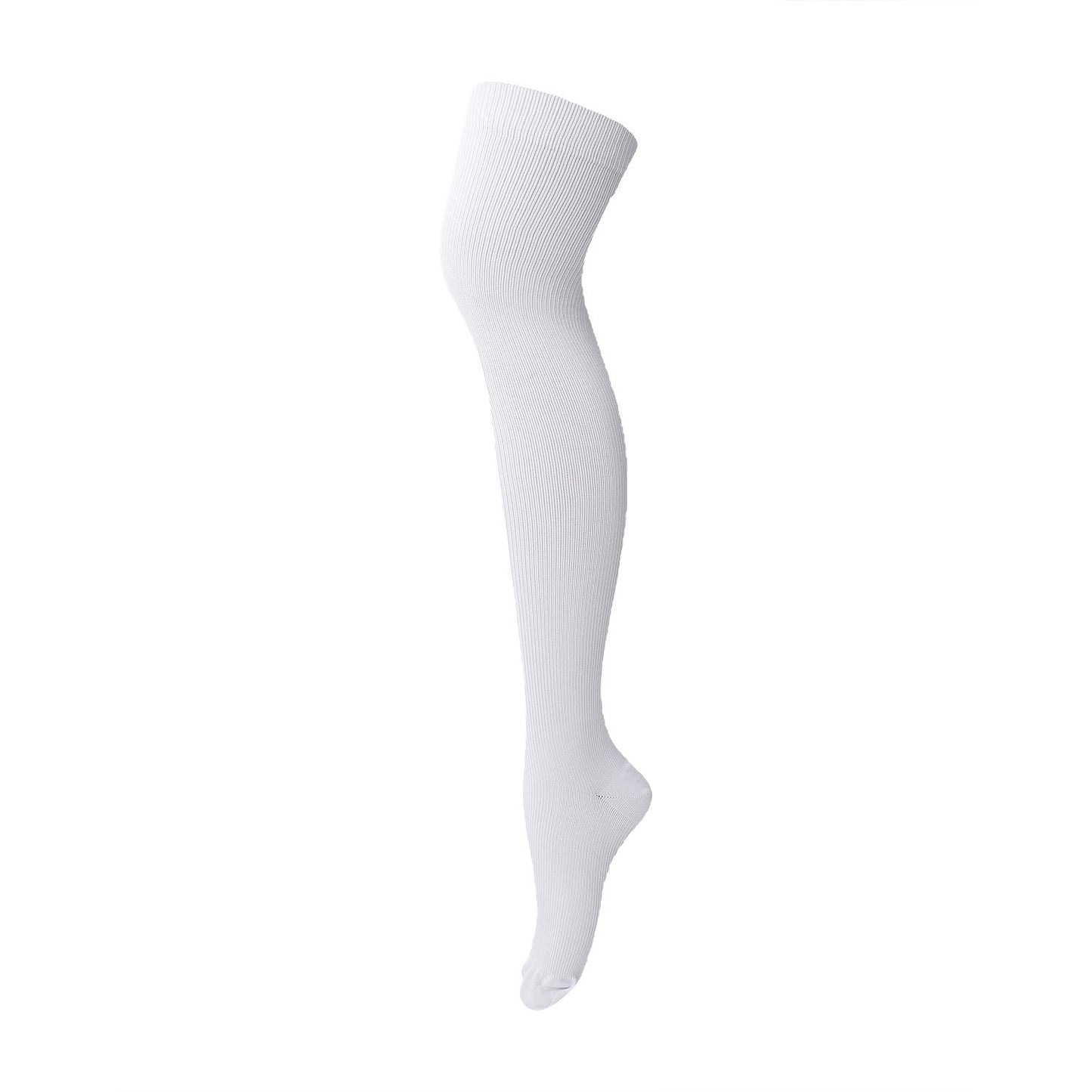 Chaussettes de compression haute élasticité grande taille (3 paires) - Blanc - L/XL - image 2