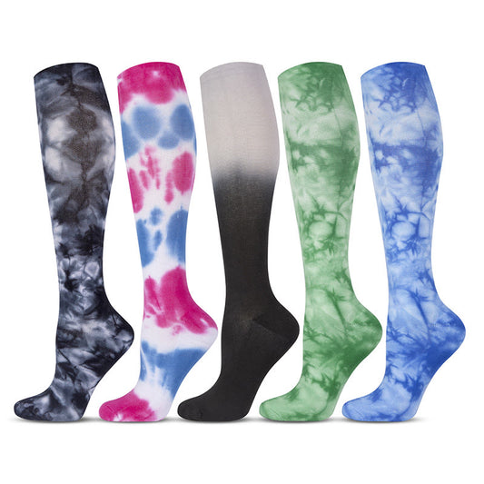 Chaussettes de sport à compression hautes Tie Dye