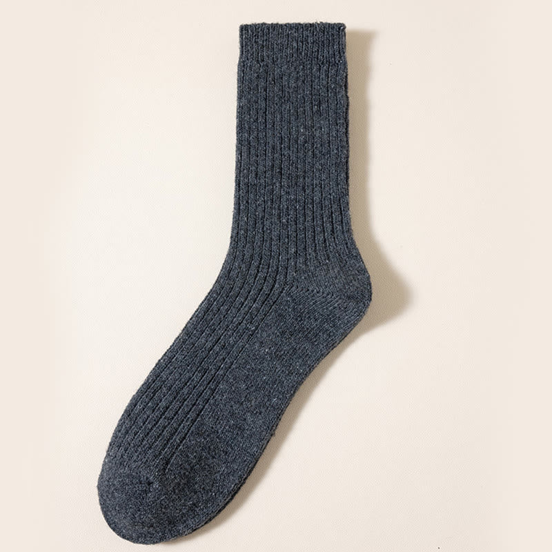 Chaussettes hautes unies grandes tailles (6 paires) - Gris foncé - UE39-46 (US6-12) - image 10