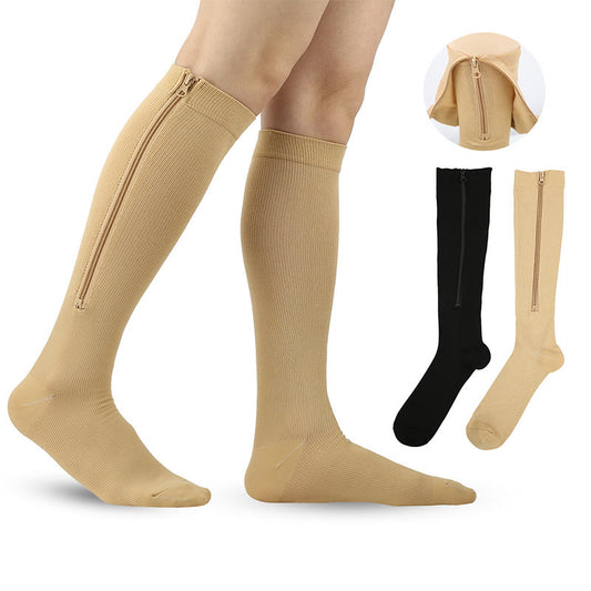 Chaussettes de compression hautes zippées (3 paires)