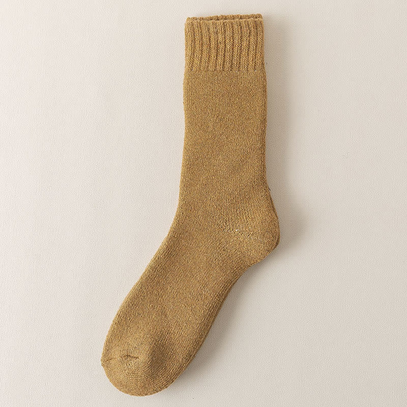 Chaussettes épaisses grandes tailles (5 paires) - Jaune - EU38-45 (US5-11) - image 5