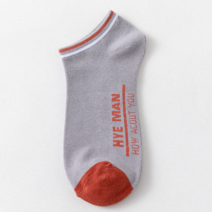 Chaussettes en coton à motif lettre et mollet large (3 paires) - 42-48 - Gris - image 8