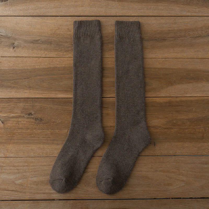 Chaussettes thermiques épaisses montantes Plusock (5 paires) - Café - EU39-45 (US6-11) - image 9