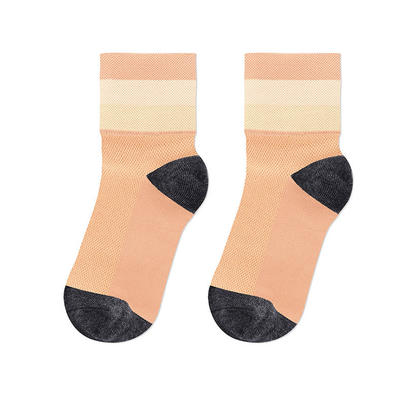 Chaussettes courtes respirantes couleur bonbon