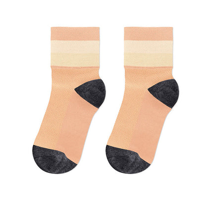Chaussettes courtes respirantes couleur bonbon