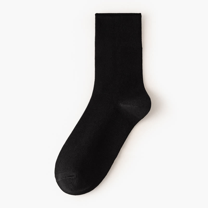 Chaussettes hautes élastiques de couleur unie (5 paires)
