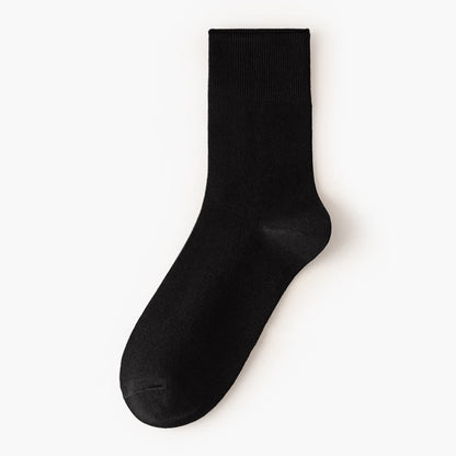 Chaussettes hautes élastiques de couleur unie (5 paires)