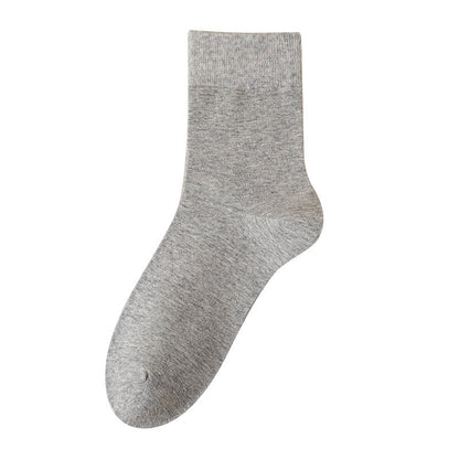 Chaussettes courtes respirantes de couleur unie grande taille (5 paires)
