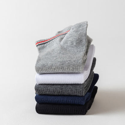 Chaussettes de sport anti-transpiration à rayures grande taille (5 paires)