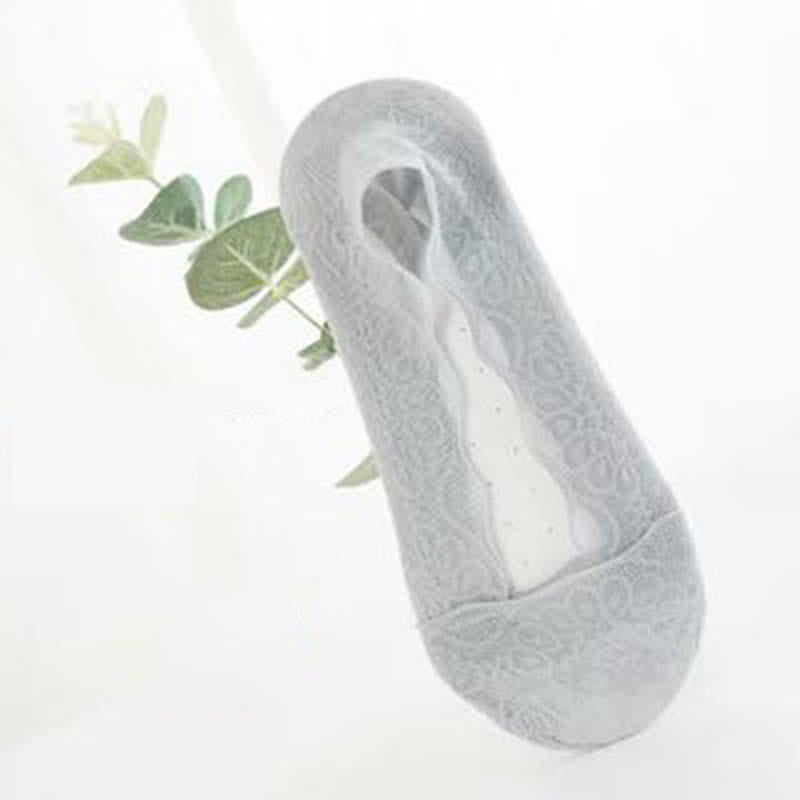 Chaussettes invisibles en dentelle Plusock (5 paires) - Gris - EU35-38 (US5-7) - image 13