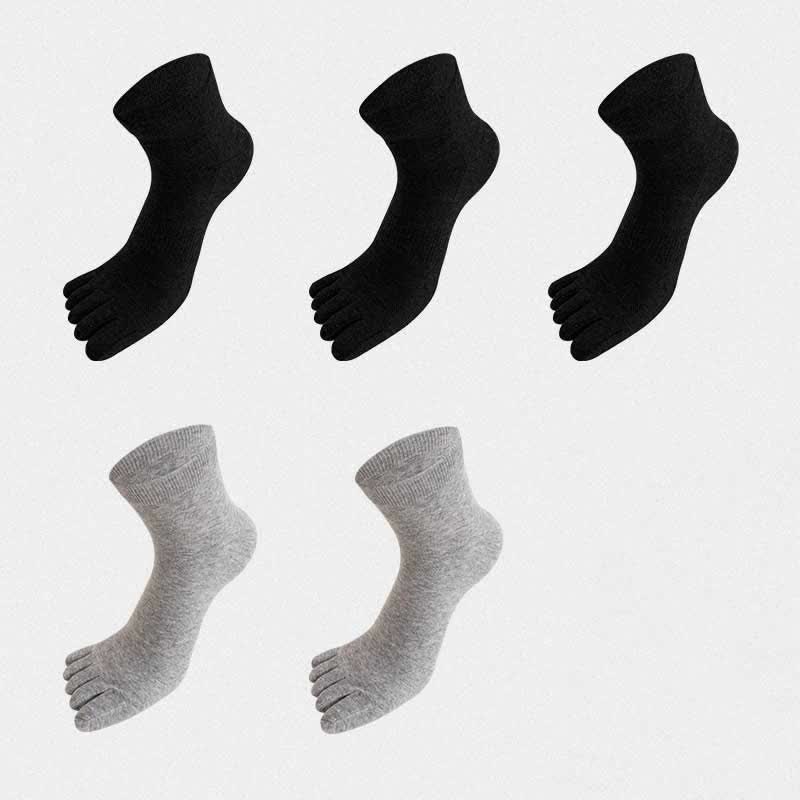 Chaussettes d'alignement antibactériennes Plusock Five Toes (5 paires) - Noir*3+Gris clair*2 - EU43-51 (US9-16) - image 18