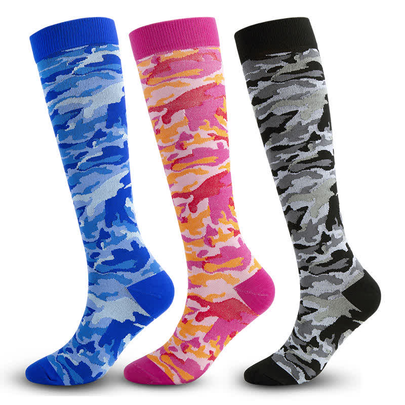 Chaussettes de compression camouflage (3 paires) - image 0