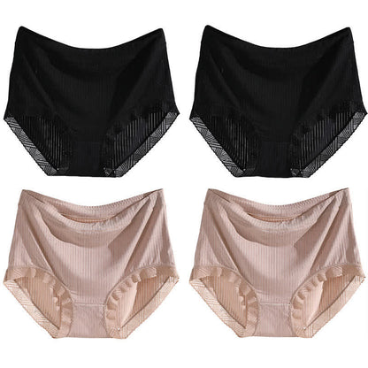 Culotte taille haute sans coutures grande taille (4 paires)