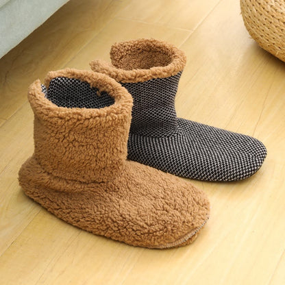Chaussettes antidérapantes en polaire grande taille (2 paires)