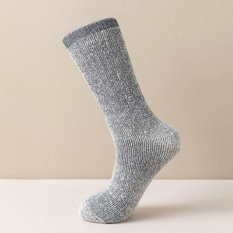 Chaussettes hautes en laine chaude pour sports de plein air, grandes tailles (3 paires) - Bleu marine - EU39-45(US6-11) - image 2