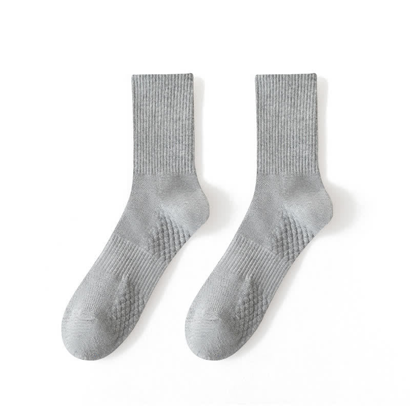 Chaussettes mi-mollet respirantes et solides Plusock (4 paires) - EU43-48 (US6-12) - Gris - image 4