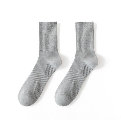 Chaussettes mi-mollet respirantes et solides Plusock (4 paires) - EU43-48 (US6-12) - Gris - image 4